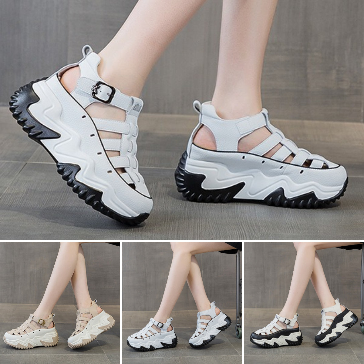 Letnia promocja🔥【35-40】Nowy model na lato 2025, uniwersalne modne sandały na grubej podeszwie w stylu casual