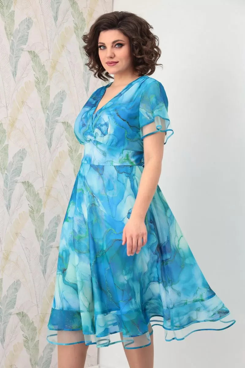 【S-5XL】 2024 Nowa elegancka sukienka z szyfonu 3662182