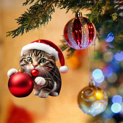 🔥🐈【Kup 7, a 3 otrzymasz gratis】🎄10 sztuk😻Ozdoby choinkowe w kształcie kotków. wiszące akcesoria dla kotów--3784897