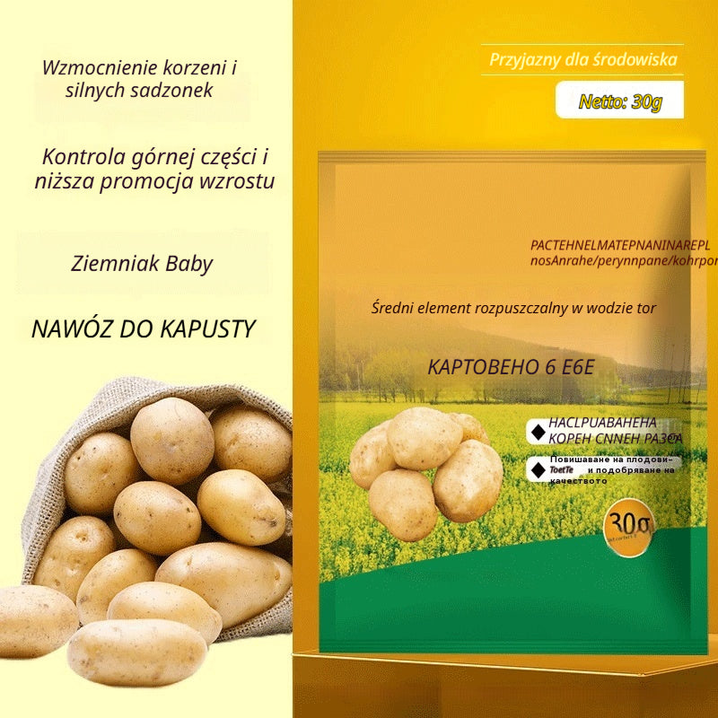 🥔🌱【20 saszetek】Rozpuszczalny nawóz dolistny | Odpowiedni do ziemniaków, orzeszków ziemnych, batatów, rzodkiewki, taro i cebuli — wspomaga wzrost korzeni i zwiększa plony