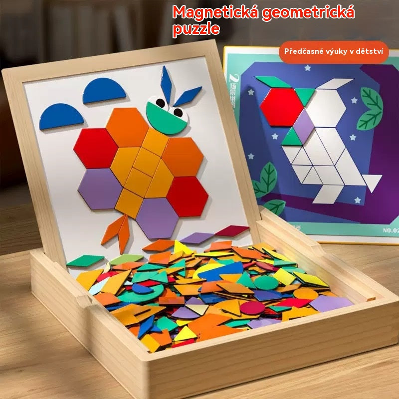 ⏳Ograniczona czasowo zniżka 40%⏰ Magnetyczna układanka Tangram – zabawka edukacyjna dla niemowląt