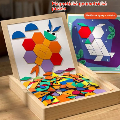 ⏳Ograniczona czasowo zniżka 40%⏰ Magnetyczna układanka Tangram – zabawka edukacyjna dla niemowląt