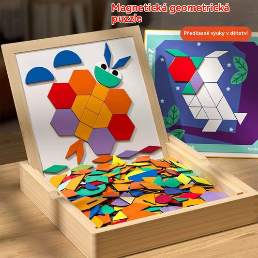 ⏳Ograniczona czasowo zniżka 40%⏰ Magnetyczna układanka Tangram – zabawka edukacyjna dla niemowląt