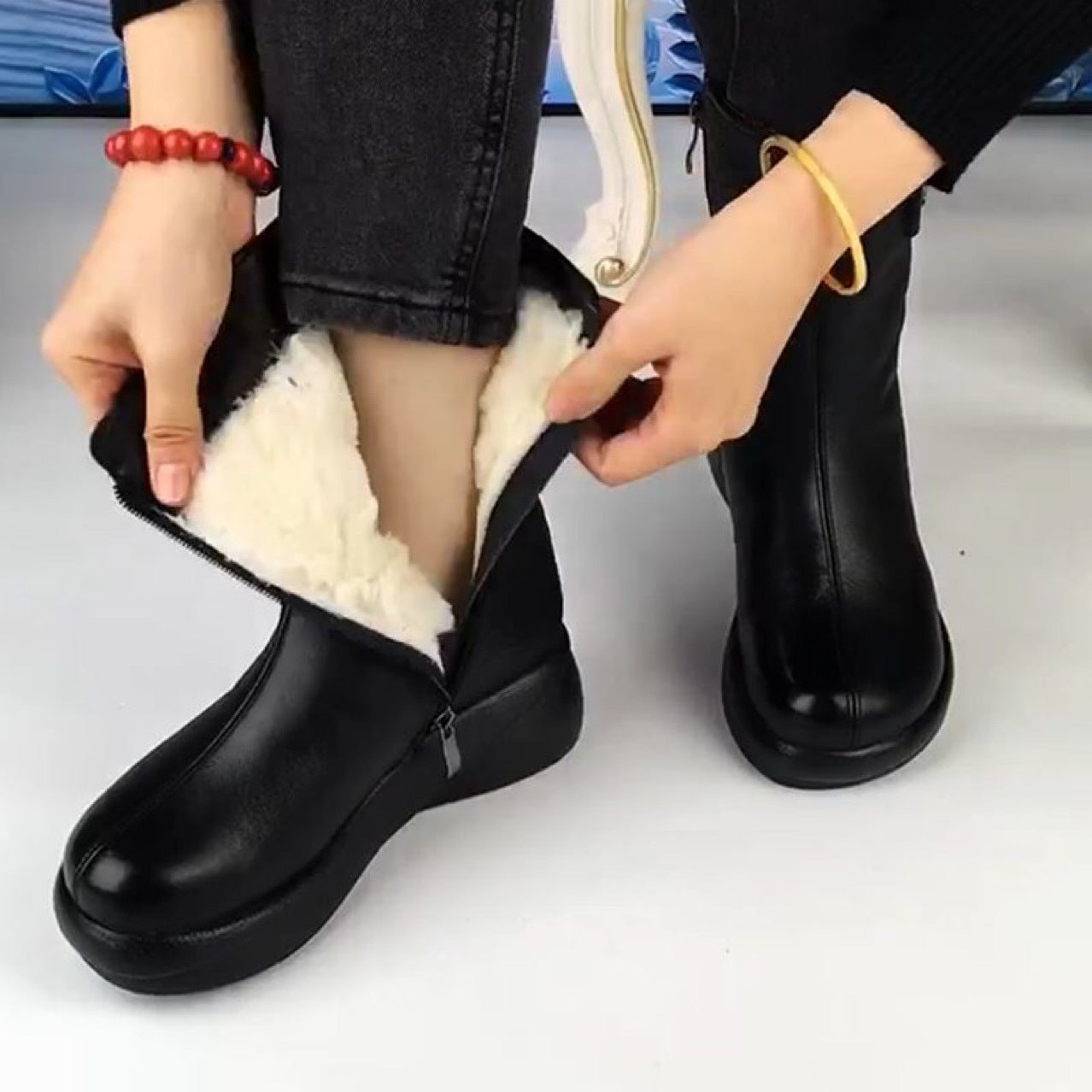 【35-40】2024 nowe, ciepłe, pluszowe buty damskie 3831762