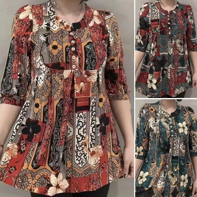 【30% ZNIŻKI】🔥🍁【XL-5XL】Wiosenny nowy super elastyczny top z szyfonu w dużym rozmiarze