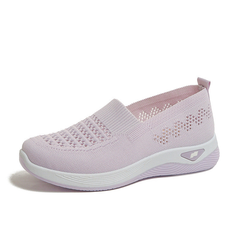 💖Oferta ograniczona czasowo🔥【35-43】🥿Nowe damskie dzianinowe, oddychające, codzienne buty, antypoślizgowe dla mam, płaskie i elastyczne.