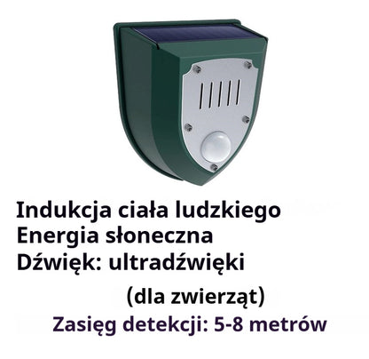 【⚡-50%】🔥Solarny alarm, lampa antykradzieżowa z czujnikiem ruchu, ultradźwiękowy odstraszacz zwierząt