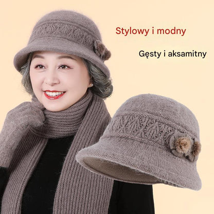 🧶Czapka + Szalik🧶Ciepły towarzysz zimą: ciepła czapka z dzianiny 3846618