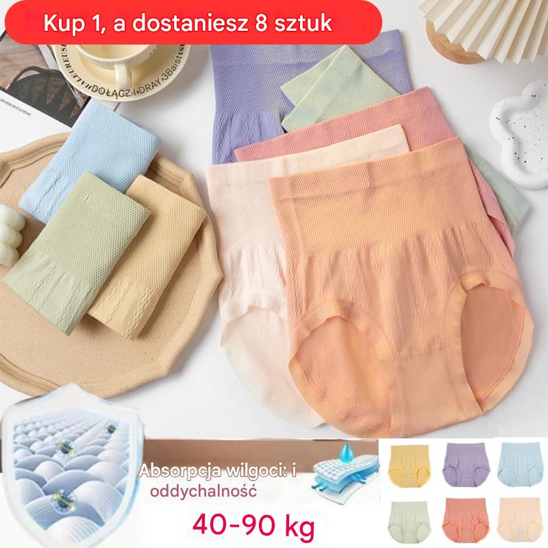 Wysokiej jakości bawełniane damskie majtki modelujące i antybakteryjne ⚡ Dziś 50% rabatu｜Kup 4, otrzymaj 4｜Łącznie 8 sztuk