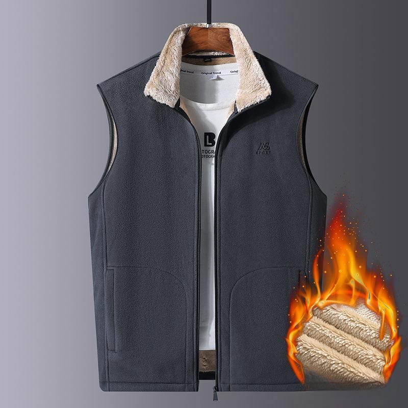 【M-5XL】Jesienne i zimowe kamizelki męskie dla ojców w średnim wieku 3837874