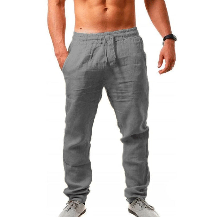 💥50% zniżki👖【S-4XL】2026 Nowe wiosenne męskie luźne, oddychające spodnie sportowe, mieszanka bawełny i lnu