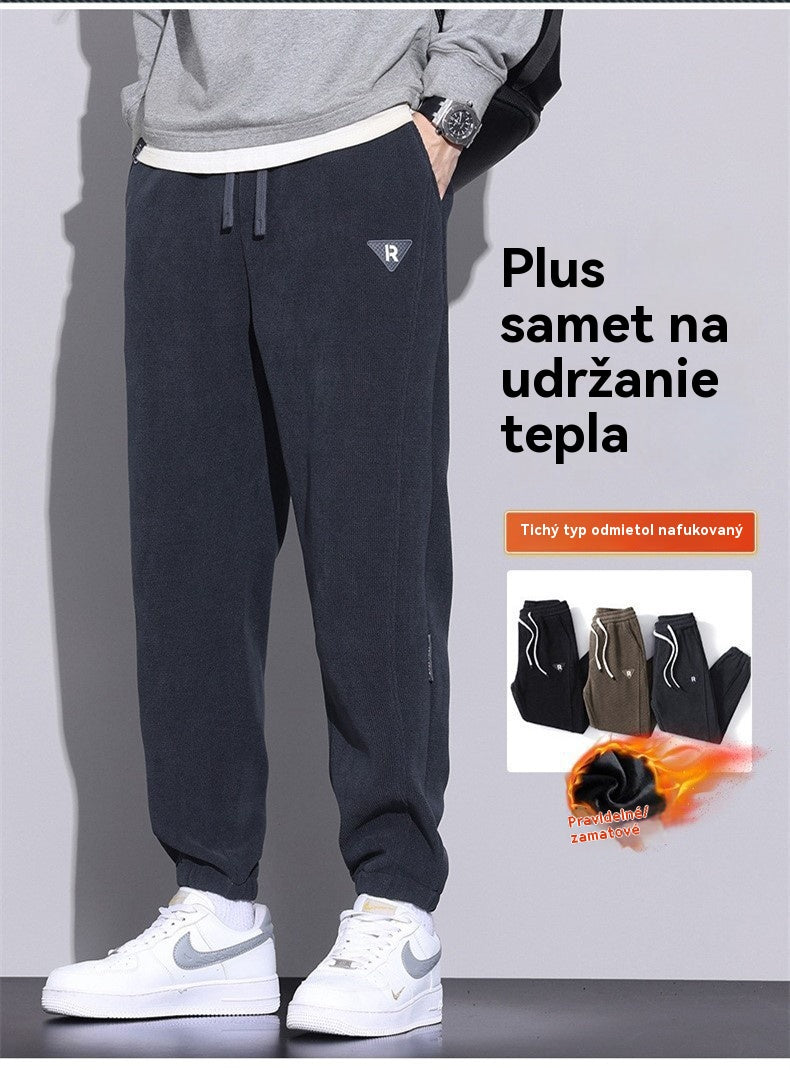 🔥【M-5XL】🖤Nové pánske zimné nohavice, s flísovou podšívkou a zosilneným manšestrom, teplé a ležérne pánske nohavice