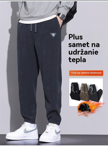 🔥【M-5XL】🖤Nové pánske zimné nohavice, s flísovou podšívkou a zosilneným manšestrom, teplé a ležérne pánske nohavice