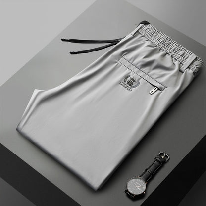 【40-115 kg】🔥2025 Męskie wiosenne i letnie nowe elastyczne spodnie casualowe Ice Silk Quick-Drying, cienki materiał Ice Silk, odświeżające i oddychające