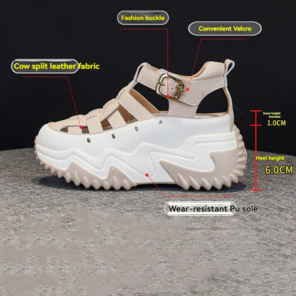 Letnia promocja🔥【35-40】Nowy model na lato 2025, uniwersalne modne sandały na grubej podeszwie w stylu casual