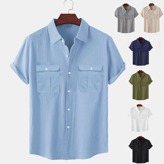 [🏖️🔥Wyprzedaż letnia] [M-5XL] Nowa letnia męska prosta lniana koszula - przyjazna dla skóry i miękka