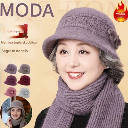 🧶Kapa + šal🧶 Topel zimski spremljevalec: topla pletena volnena kapa