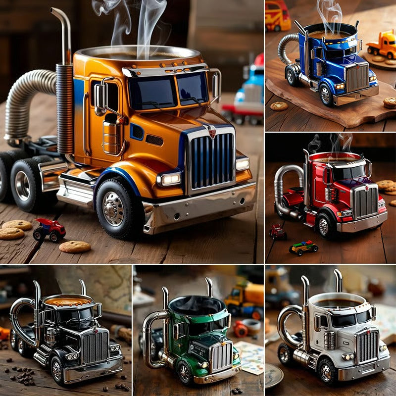 🚛【Oferta ograniczona czasowo】【6 stylów】Ręcznie robiony kubek do kawy w kształcie ciężarówki