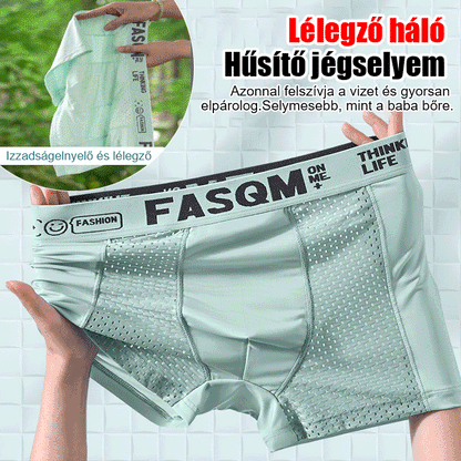 🔥✨【Specjalne oferty letnie🔥】【6 opakowań】Letnie męskie oddychające bokserki z siateczki z lodowego jedwabiu-4034153