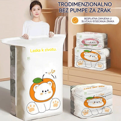 ✨🗃️ 5 komada za samo 29 € 💨 Velika stlačiva vakuumska vreća: ne zahtijeva pumpu, zaptivna, idealno štedi prostor za skladištenje u kući i u koferu ✈️