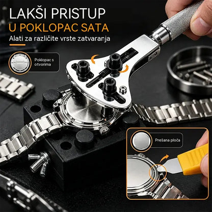 🎉 🔧 Profesionalni set za popravak satova – novi remen, nova baterija, isti sat – popravite ga sami za nekoliko minuta ⌚