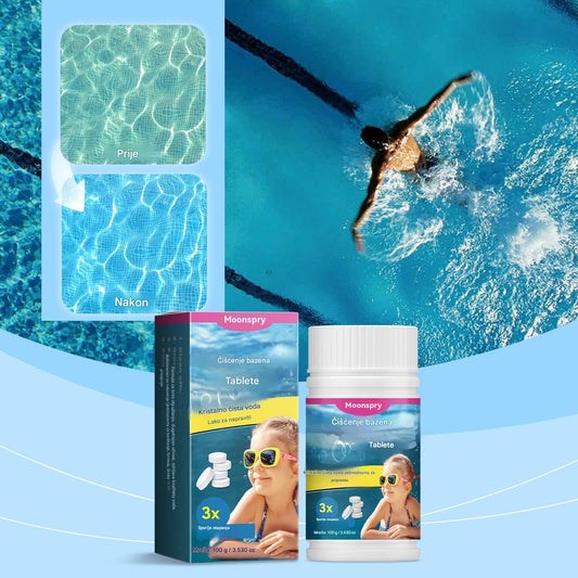 🔥【Kupite 1, dobijte 1 gratis】🏊‍♀️💧Tablete za čišćenje bazena za kristalno čistu vodu.