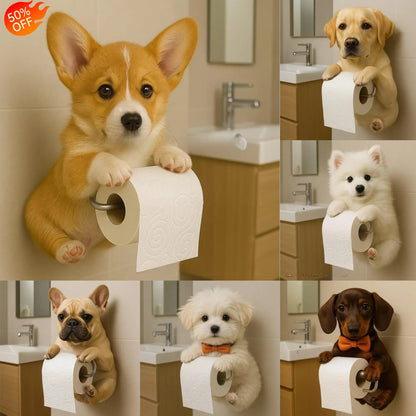 🐕Držač toaletnog papira s uzorkom slatkog šteneta ✅️Plaćanje pouzećem