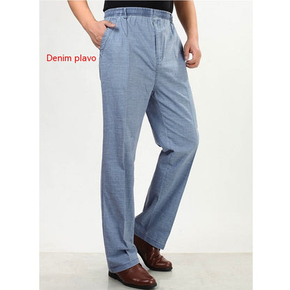 ✨👖【XL-6XL】👖2026 Nove muške poslovne traperice ravnog kroja - Visoki struk, duboki međunožje, prikladne za veće veličine
