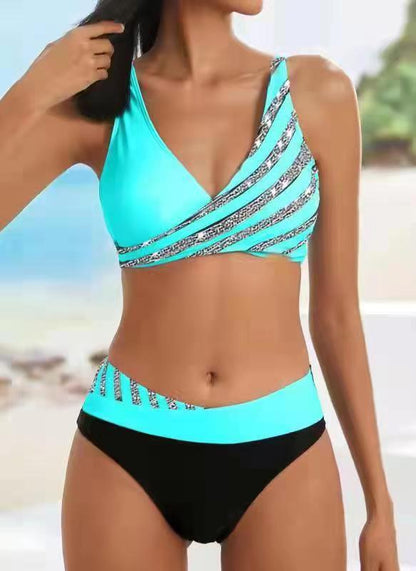 👙【40-100 kg, rozmiary S-3XL】👙Nowy damski zestaw stroju kąpielowego z nadrukiem 2026