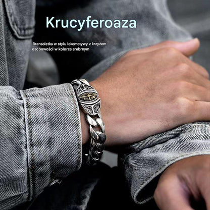 ✨【Wykonana ze srebra próby 925】🔥Stara bransoletka na szczęście dla mężczyzn i kobiet, styl miejski punk, ręcznie robiona, wyjątkowy wygląd