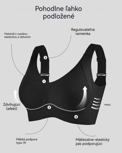 😍【Sada 4 ks】Dámska bezšvová podprsenka bez kostice ❤️【40–95 kg】