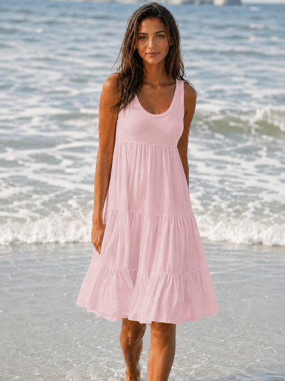 Płatność przy odbiorze👗 【S-5XL】 Prosta sukienka w jednolitym kolorze
