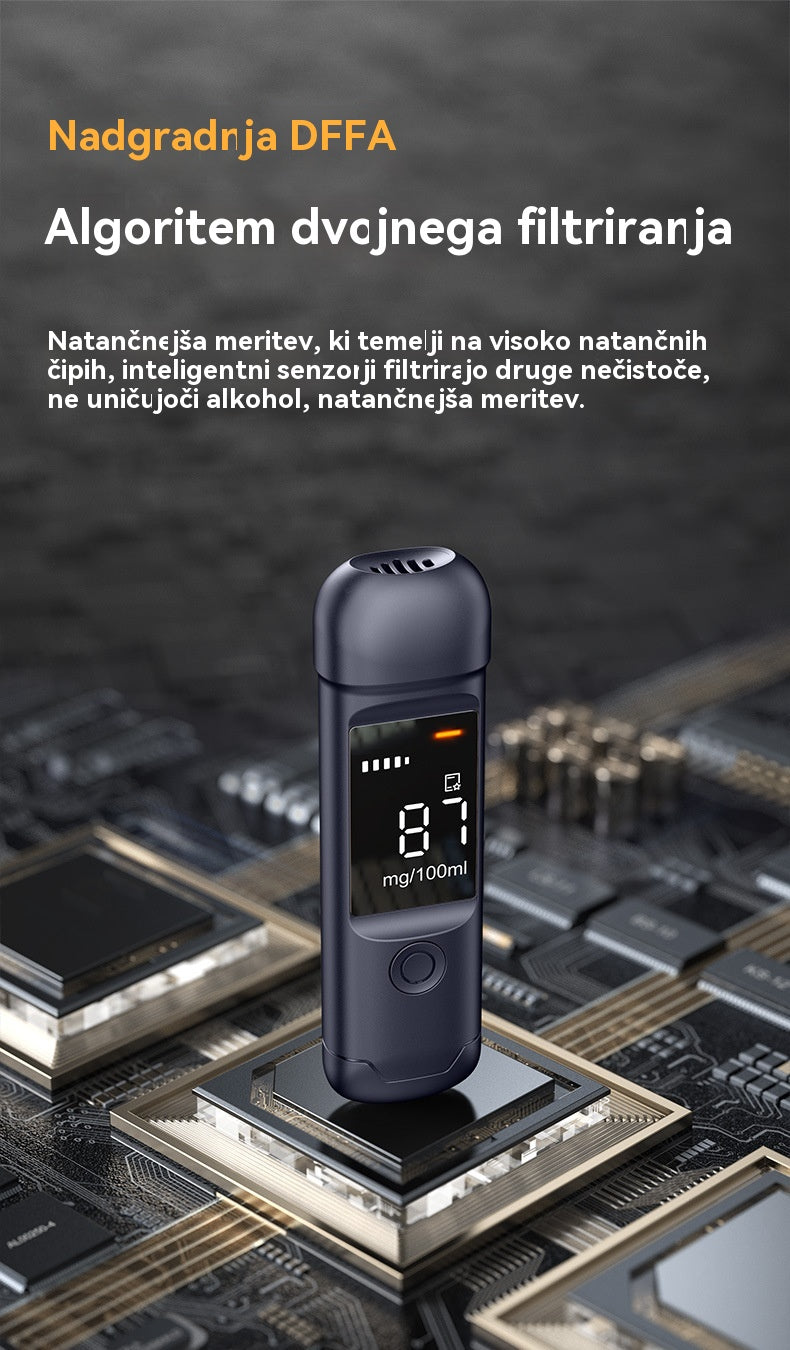 【50% OFF】🍷 Prenosni natančen tester alkohola – preizkusite se pred vožnjo