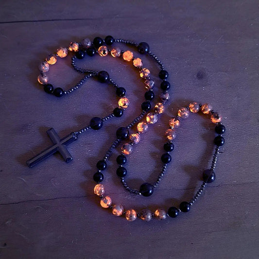 📿😍[Kupite 1, dobijte 1 gratis] 💖✨Ogrlica od prirodnog opsidijana i Yupper perlica, kristal koji štiti od UV-reaktivne energije i liječi