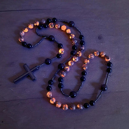 📿😍[Kupite 1, dobijte 1 gratis] 💖✨Ogrlica od prirodnog opsidijana i Yupper perlica, kristal koji štiti od UV-reaktivne energije i liječi