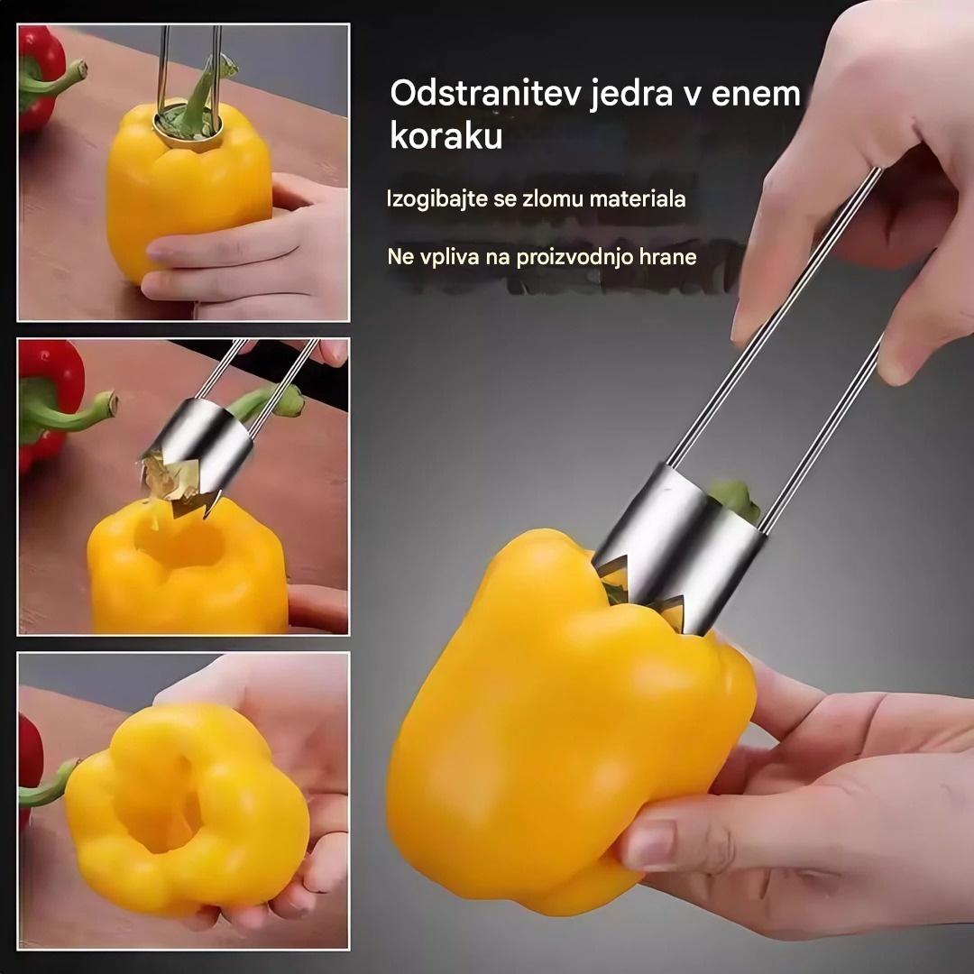 ✨【Kupite enega, dobite enega brezplačno】✨ Večnamenski odstranjevalec pešk iz sadja in zelenjave, izdelan iz materiala, primernega za odstranjevanje pešk grenke melone in jabolk, kuhinjski aparat.