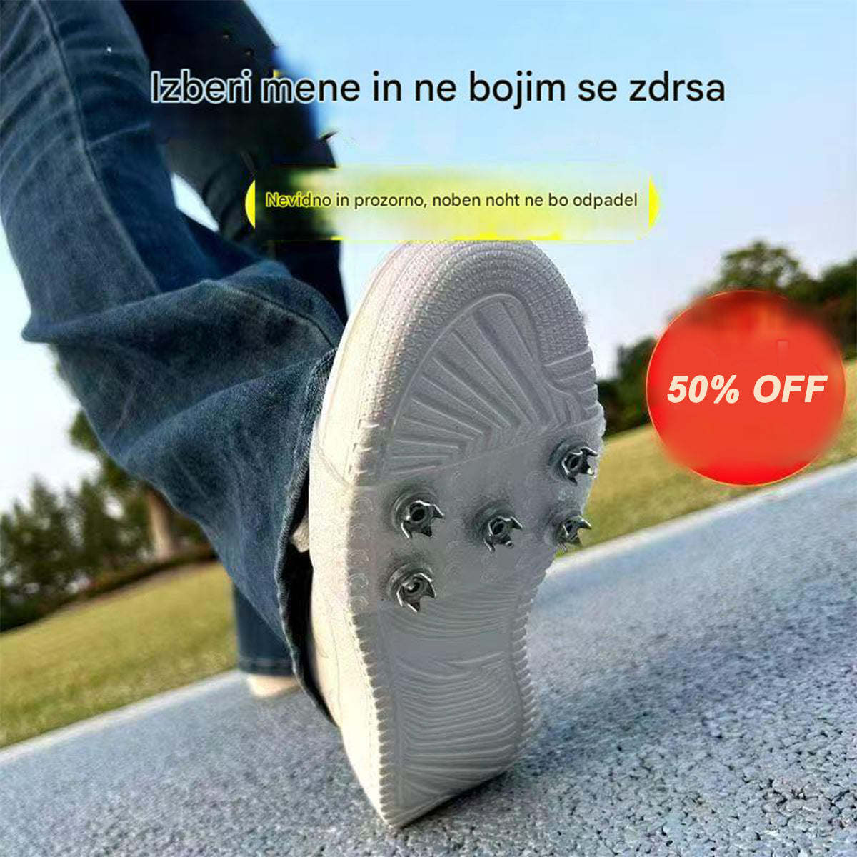 👴🚶🏔️Kupite 1, dobite 1 gratis🔥Nevidne rokavice z derezami s petimi zobmi, protizdrsne, primerne za pohodništvo in alpinizem po snegu