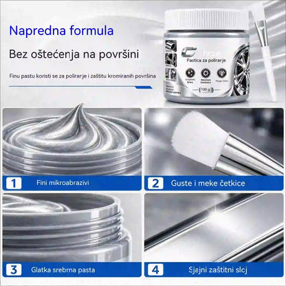 🔥Set od 3 dijela za 27 eura🛡️ Pasta za poliranje i popravak kromiranih dijelova (četkica uključena)