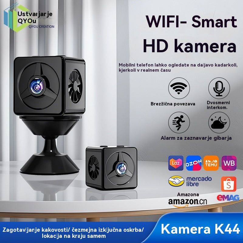 🏠📹🕵️Kupite enega, enega dobite brezplačno🔥Majhna kvadratna kamera, pametna kamera visoke ločljivosti, brezžični daljinski nadzor doma prek omrežja WiFi