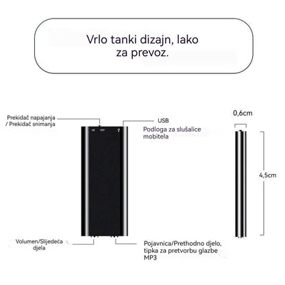 Mini pametni glasovno aktivirani diktafon