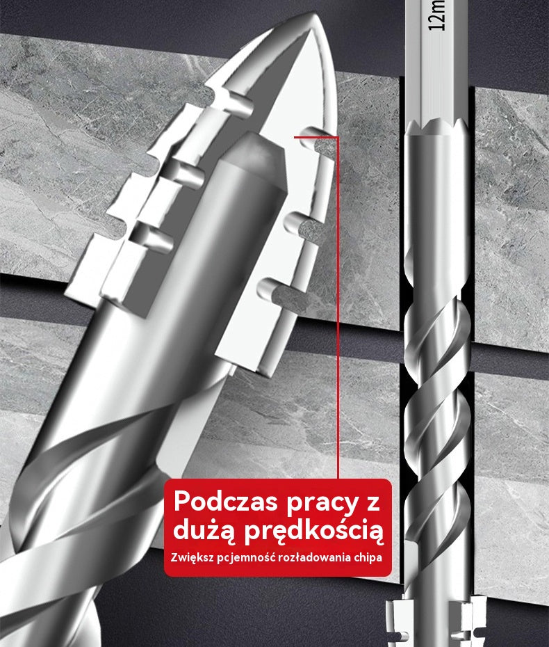 🥇【3+4+5+6+8+10+12】Wiertło mimośrodowe 7. generacji z supertwardej stali wolframowej z ząbkowaną krawędzią