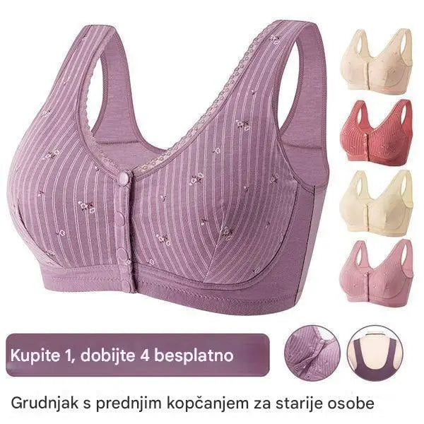 【Kupite jedan, dobijte jedan gratis】 Ženski vrhunski tanki, prozračni grudnjak bez žice s kopčanjem sprijeda