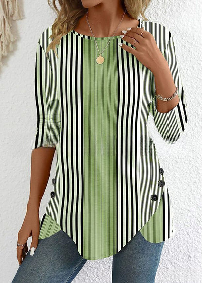 🔥【Ograničeno vrijeme 38% popusta】【S-3XL】Nova proljetna ženska prugasta bluza s printom