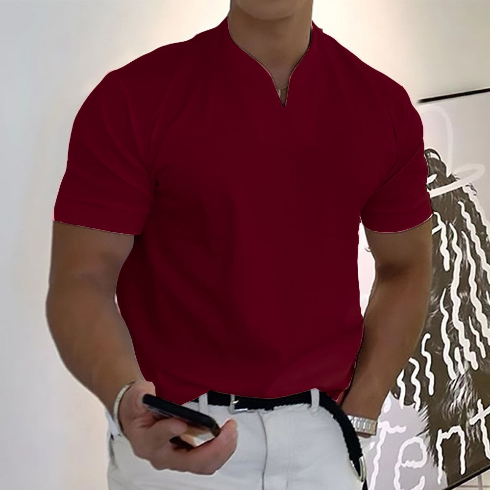 👕【Letnia oferta】【S-5XL】Męska koszula z krótkim rękawem i dekoltem w serek
