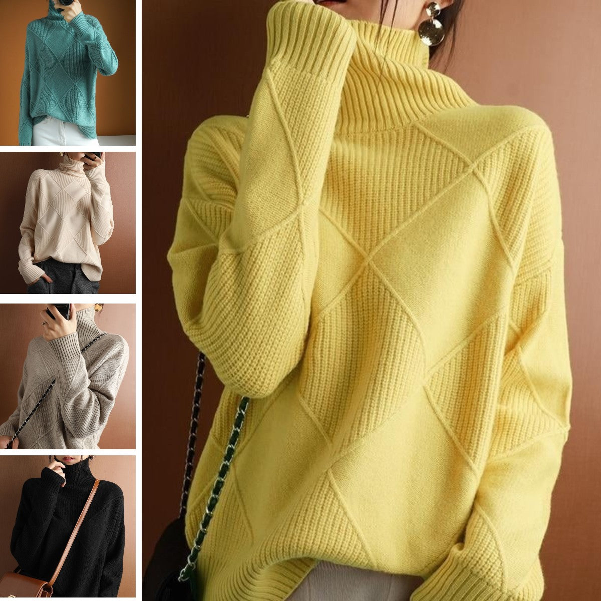 🔥49% zniżki przez ograniczony czas🔥Wysokiej jakości luźny sweter damski z kaszmiru - można go nosić jako warstwę bazową lub warstwę zewnętrzną--3767920