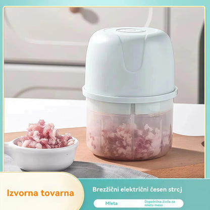 💥Zadnji dan promocije! 50 % popust! ⏰Prodanih več kot 50.000 enot! 🎅Električni sekalnik česna, mini prenosni sekalnik zelenjave