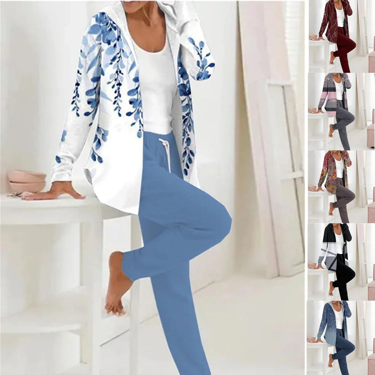 【S-3XL】💃 💖 Nov preprost bombažni komplet za jesen in zimo 2025