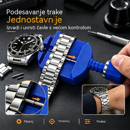 🎉 🔧 Profesionalni set za popravak satova – novi remen, nova baterija, isti sat – popravite ga sami za nekoliko minuta ⌚
