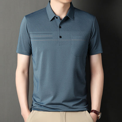 👔【Wyprzedaż magazynowa】【M-4XL】Męska koszulka polo z krótkim rękawem i prążkowanym kołnierzykiem
