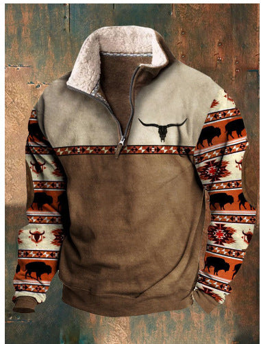 👕【35% POPUSTA】【S-4XL】2025 Jesensko-zimski muški moderan topao džemper s dugim rukavima i 3D printom